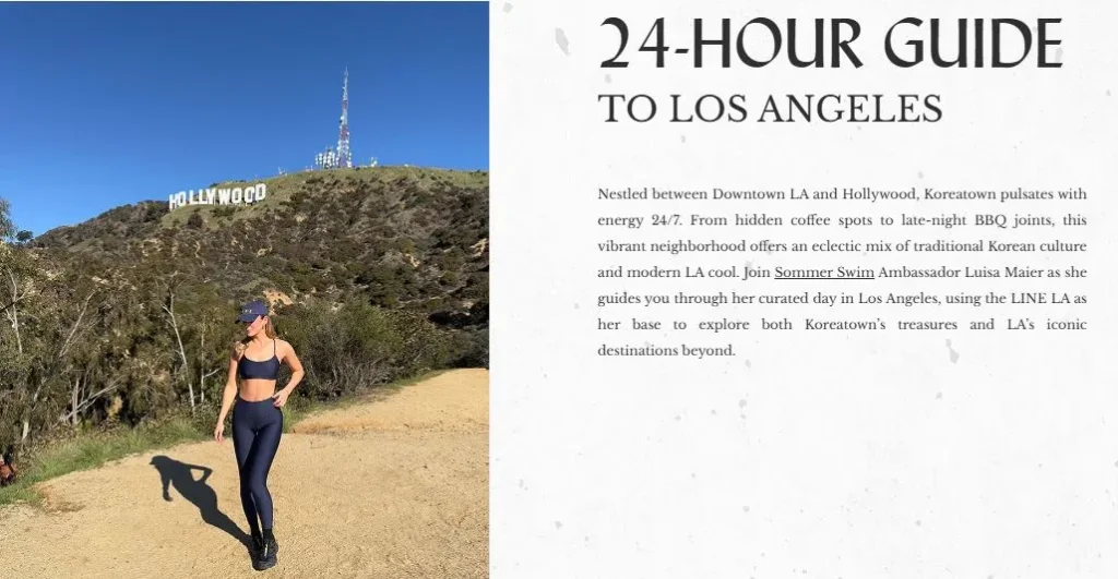 The LINE LA’s 24-hour Los Angeles guide featuring a personal itinerary by Luisa Maier and using the hotel as a base.